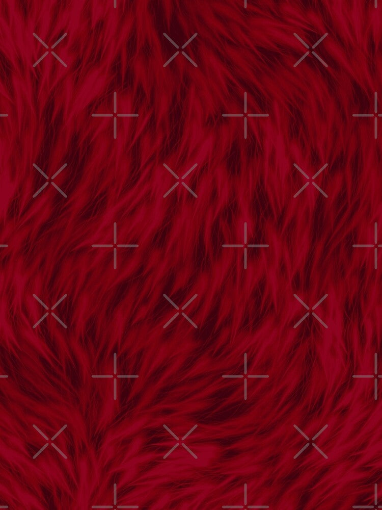 Burgundy Wolf Fur by HomeLivingCo