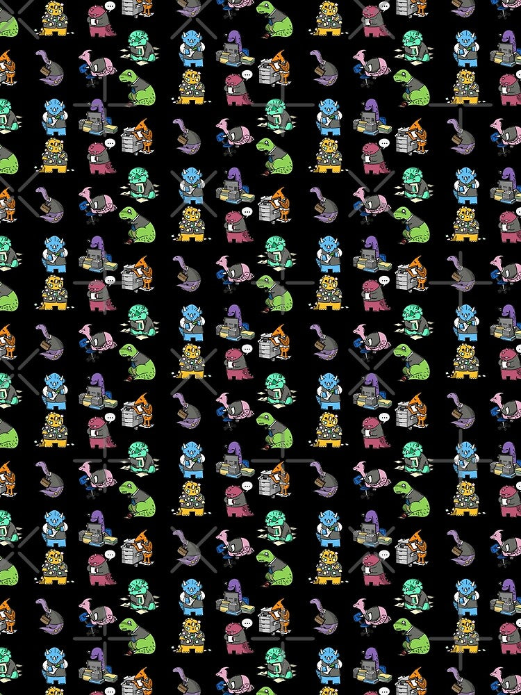 Cute Business Dinos Pattern by StephenMollie