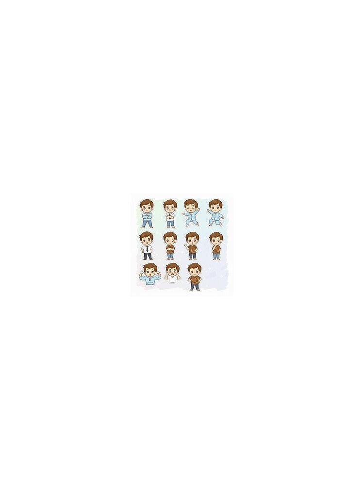 Cute man sticker by Keikomart