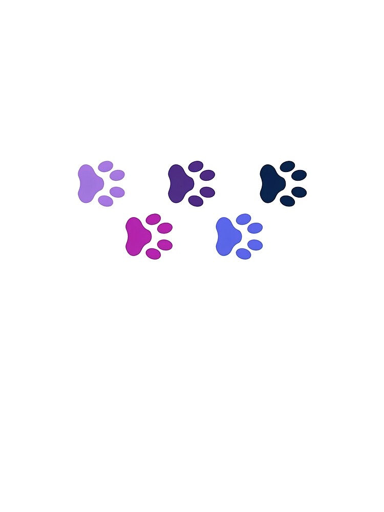 Purple Dog Paw Prints by OlyvieArt
