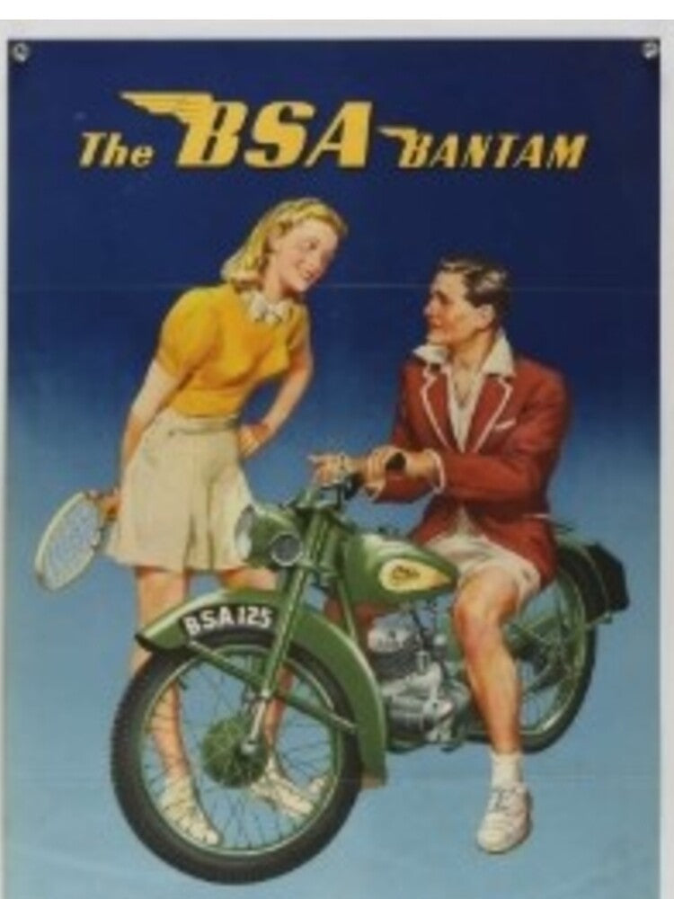 Vintage BSA Bantam Poster by RetroRabbitCo