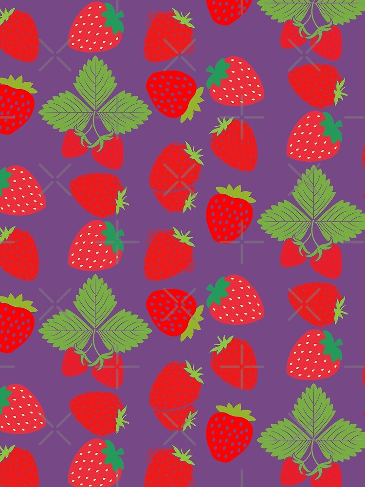 strawberry hand drawn pattern by Special-Ninja