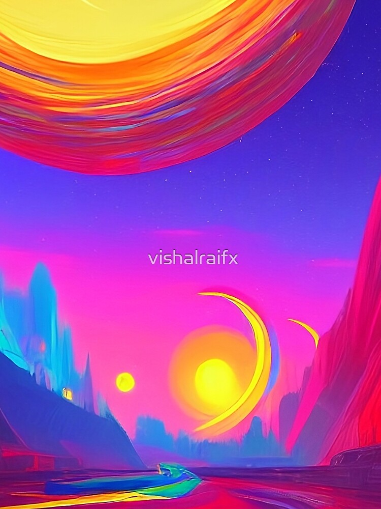 Colorful surreal landscapes scenery with vibrant colors 49 by vishalraifx
