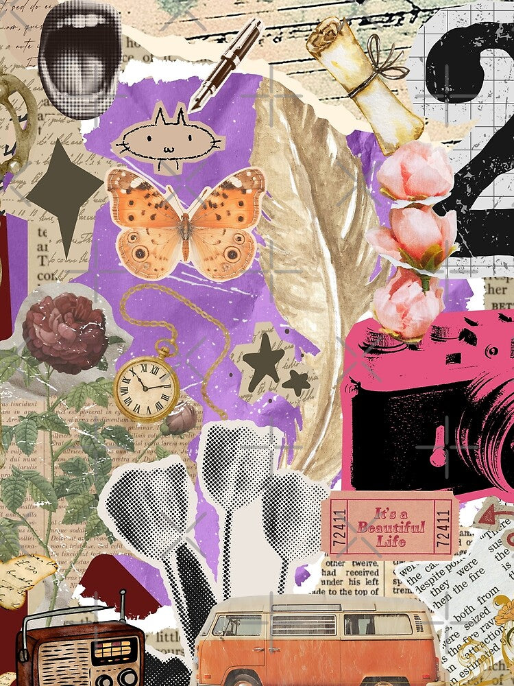 cute vintage paper scrapbook neat collage art by pasteldreams26