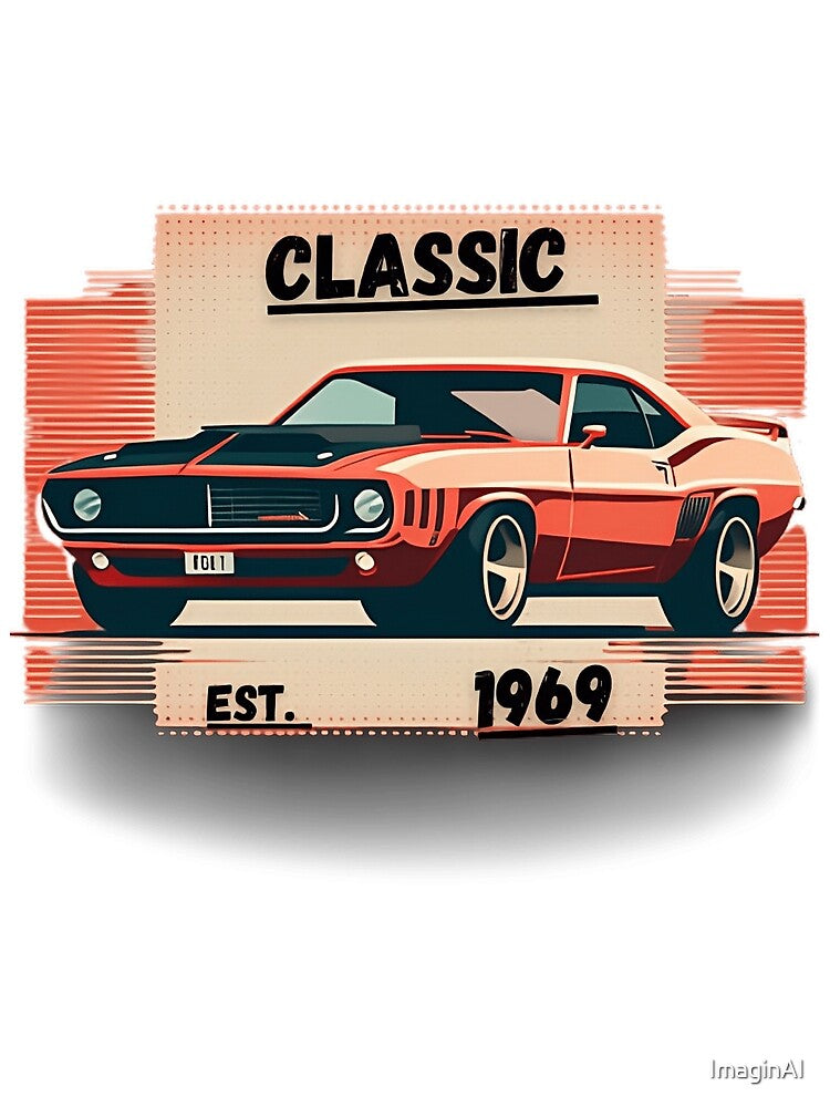 Classic Muscle Car Vintage Old School by ImaginAI