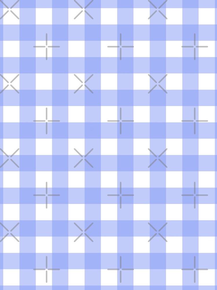 blue plaid pattern design classic sticker by anandsiva2703