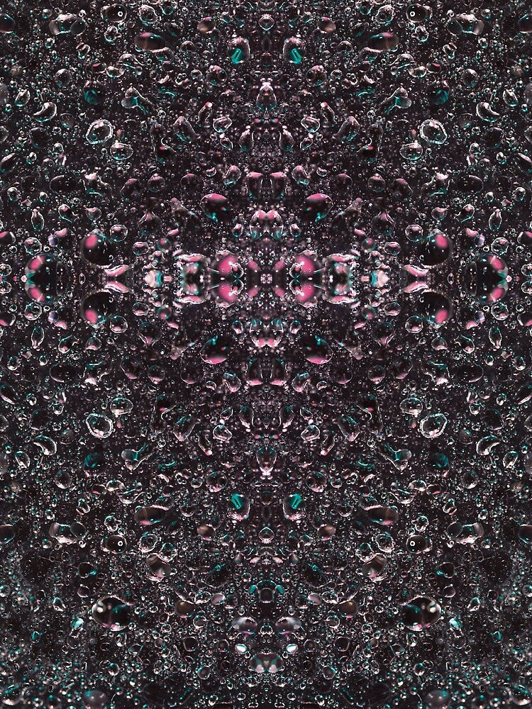 Symmetrical design with water drops # 1 by Psilographics