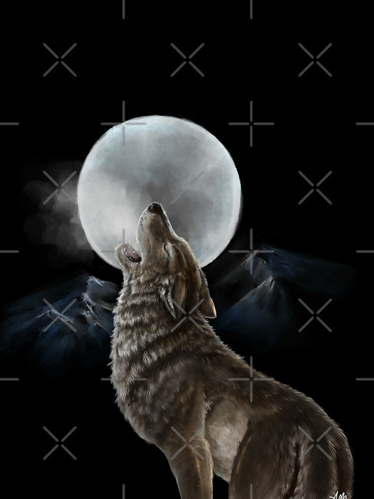Grey wolf howl by AprilsOriginals