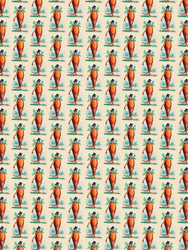 Funny Carrot Man Vintage Illustration by el-padre