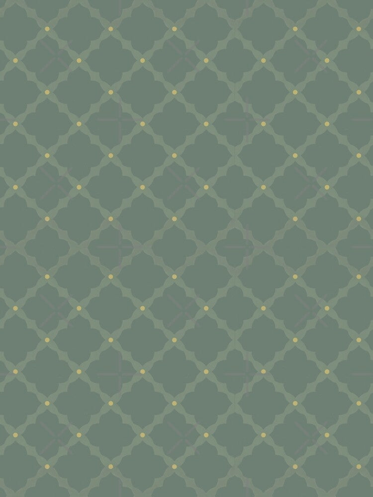Deep Sage Minimal Lattice Pattern Elegant Style by yara.lahdo