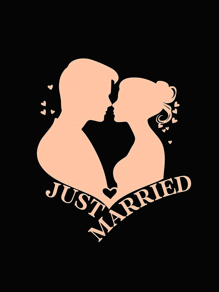 Romantic Wedding Just Married Couple Silhouette Newlyweds by MTJ-Mushrooms