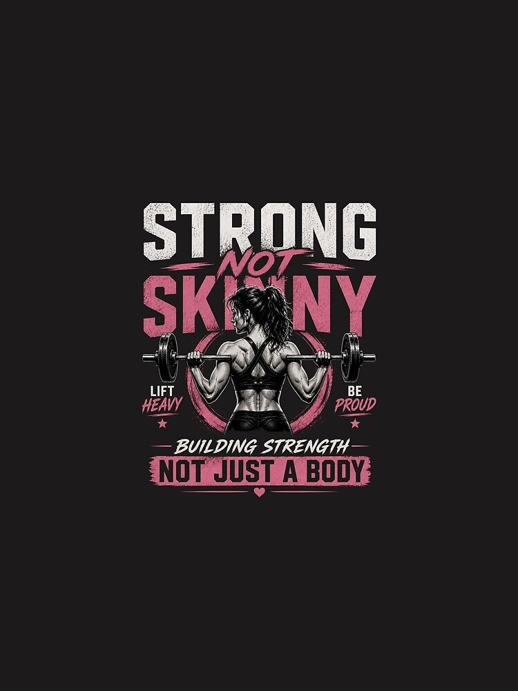 Strong Not Skinny Women Gym Fitness Motivation Design by Drip5