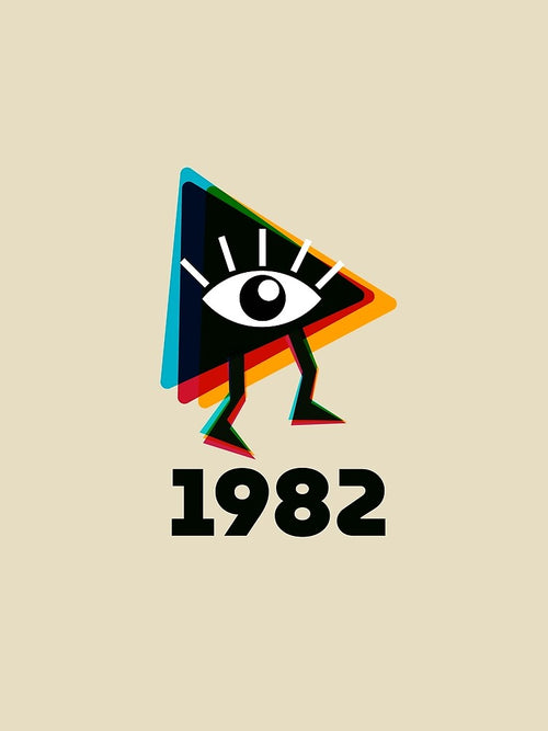1982 Retro Play Icon Music Gaming Synthwave Art by ericcasar