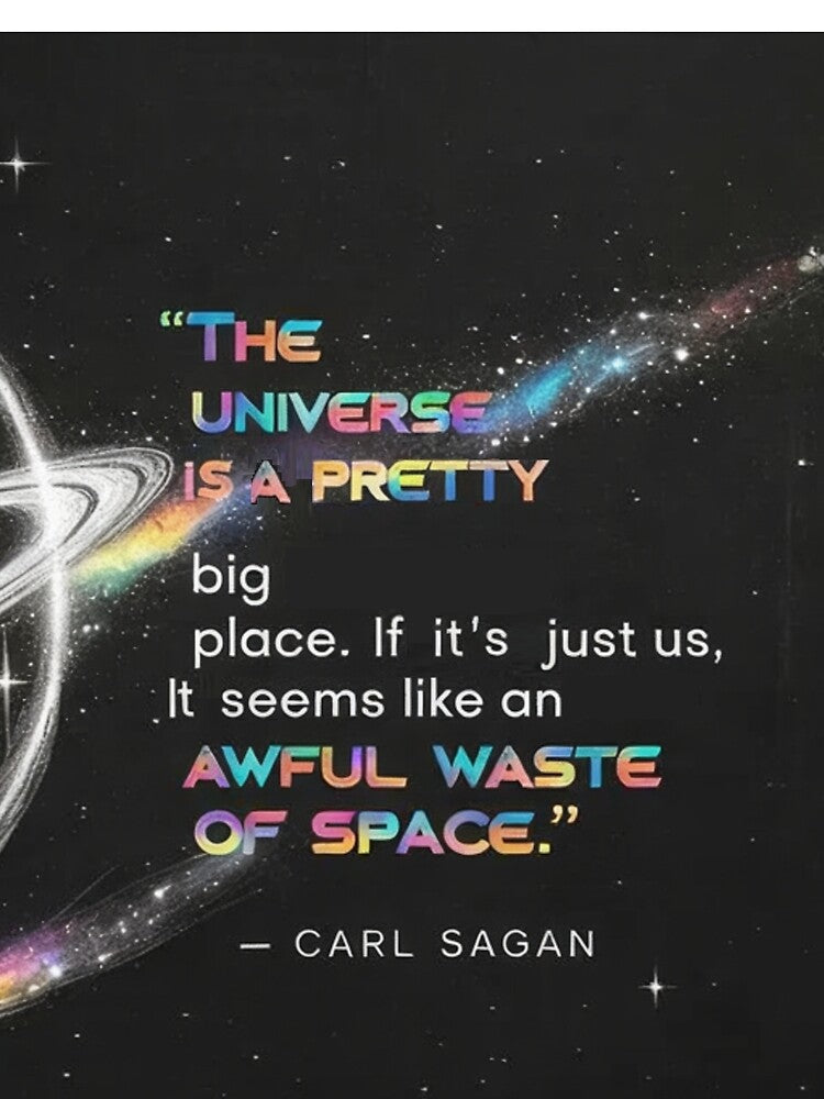 “The universe is a pretty big place. If it's just us, seems like an awful waste of space.” - Carl Sagan by eXtraHumans