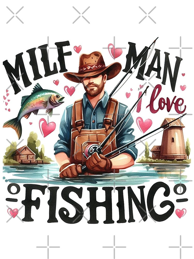 Funny Saying Man I Love Fishing by devonclemon