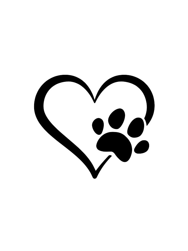 Heart Paw Print by Dmo3HarkoArt
