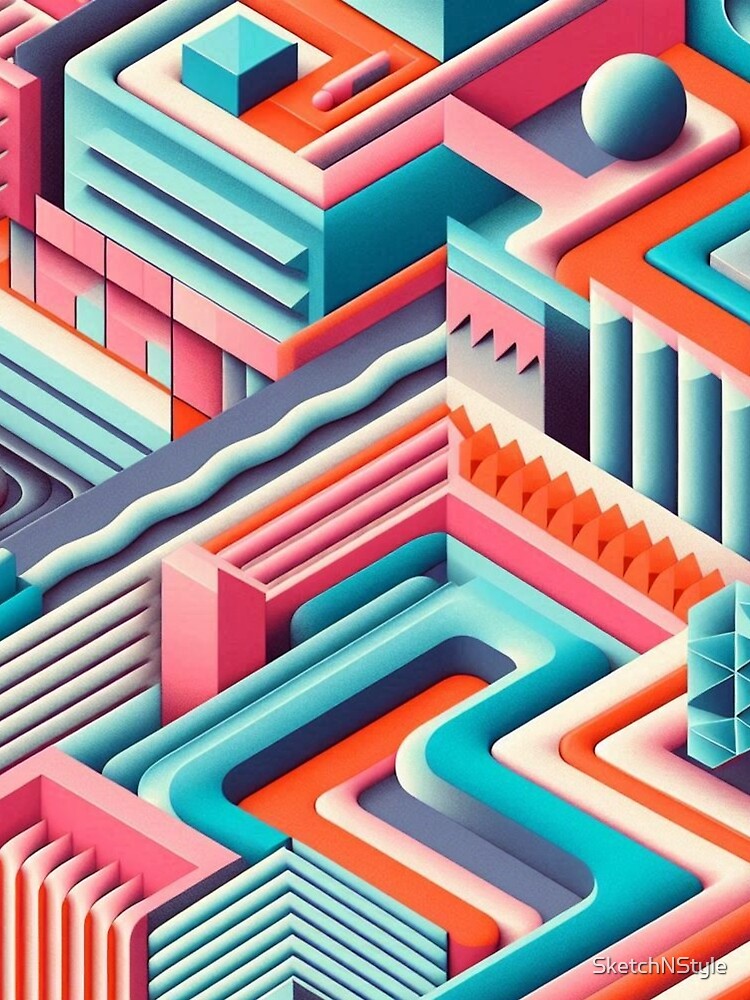 Cotton Candy Geometry by SketchNStyle