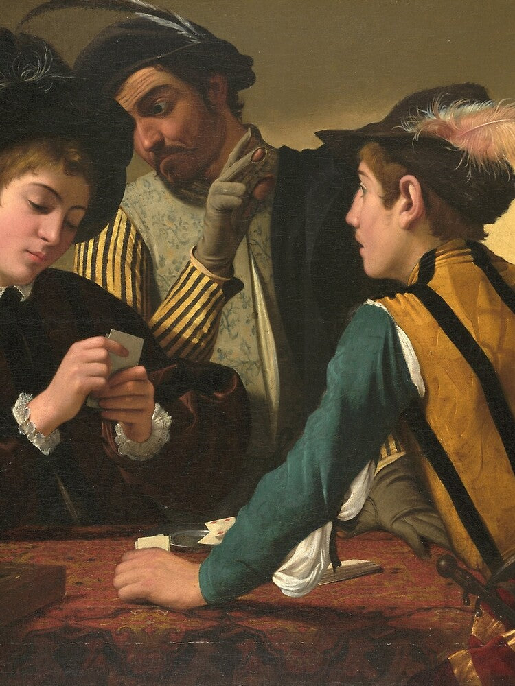 Caravaggio's Cardsharps by mosfunky