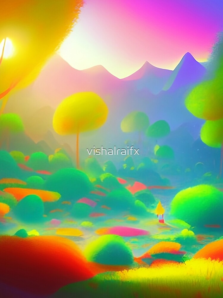 Colorful surreal landscapes scenery with vibrant colors 47 by vishalraifx