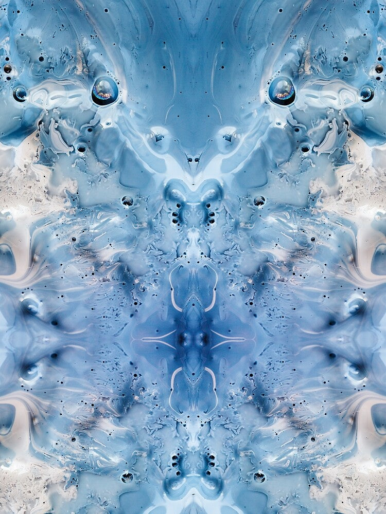 Symmetry in pastel light blue # 2 by Psilographics