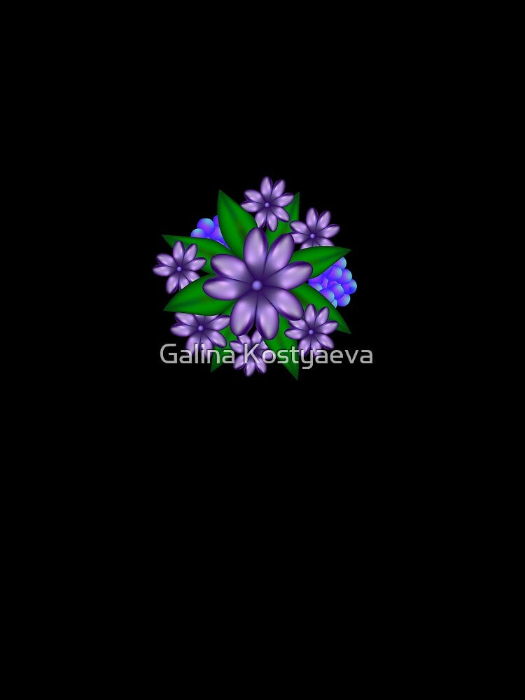 Beautiful flowers for t-shirts and clothes for women. by Galina Kostyaeva
