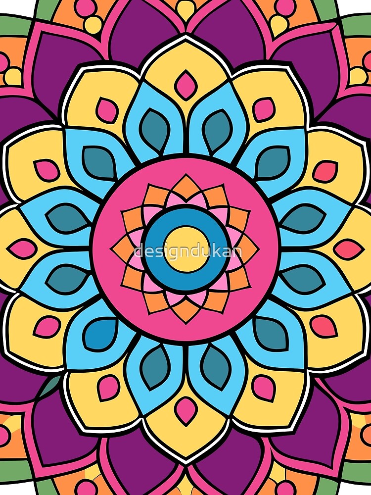 Hand-Drawn Mandala Stickers – Intricate and Unique Designs by designdukan