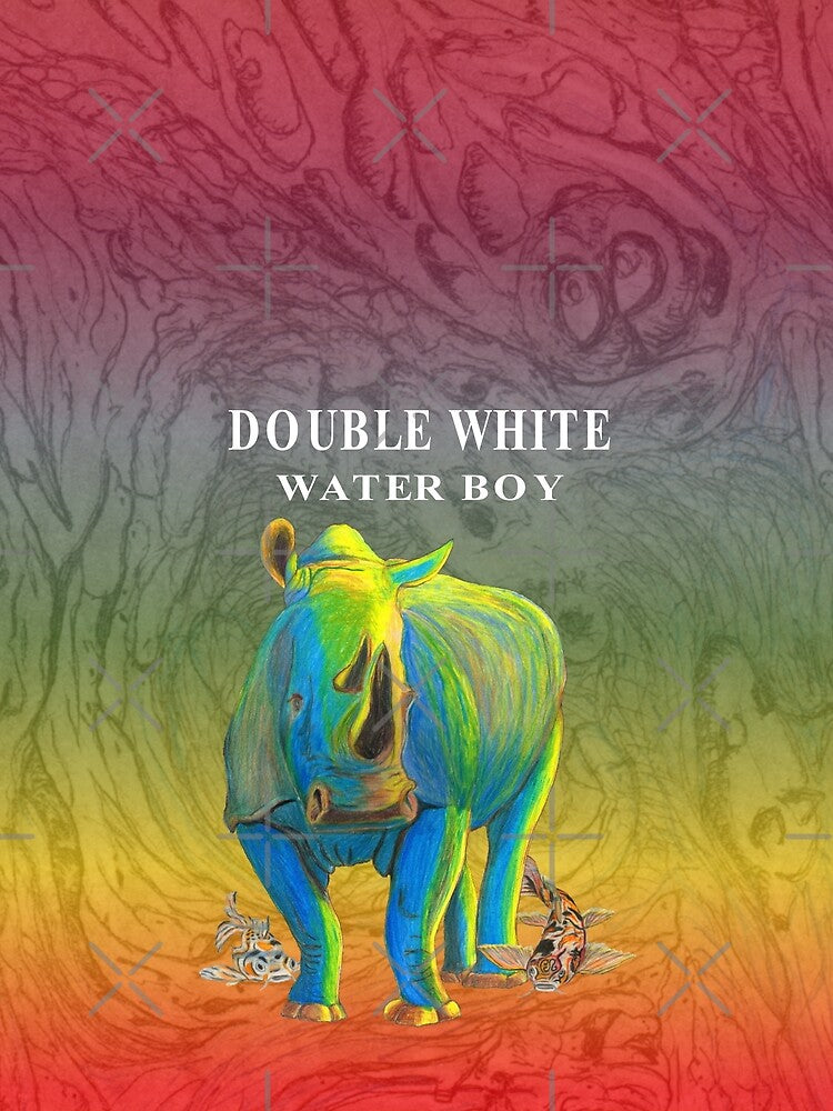 Crash of Rhinos Water Boy, Double White Novelty by AJLeibengeist