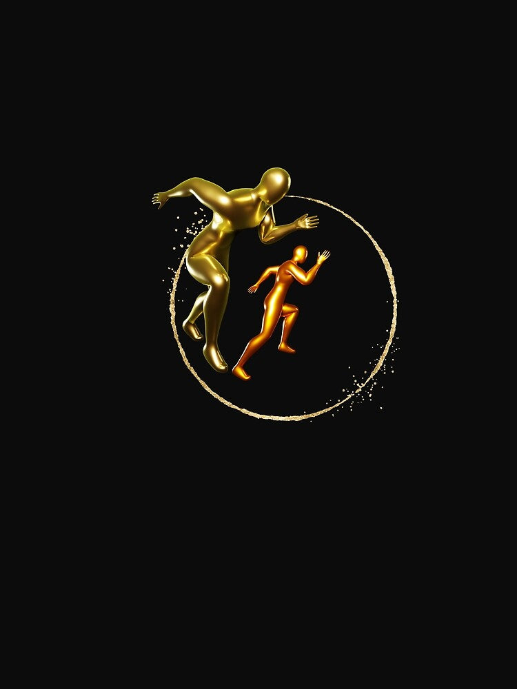 men running in opposite directions by Moris-shop