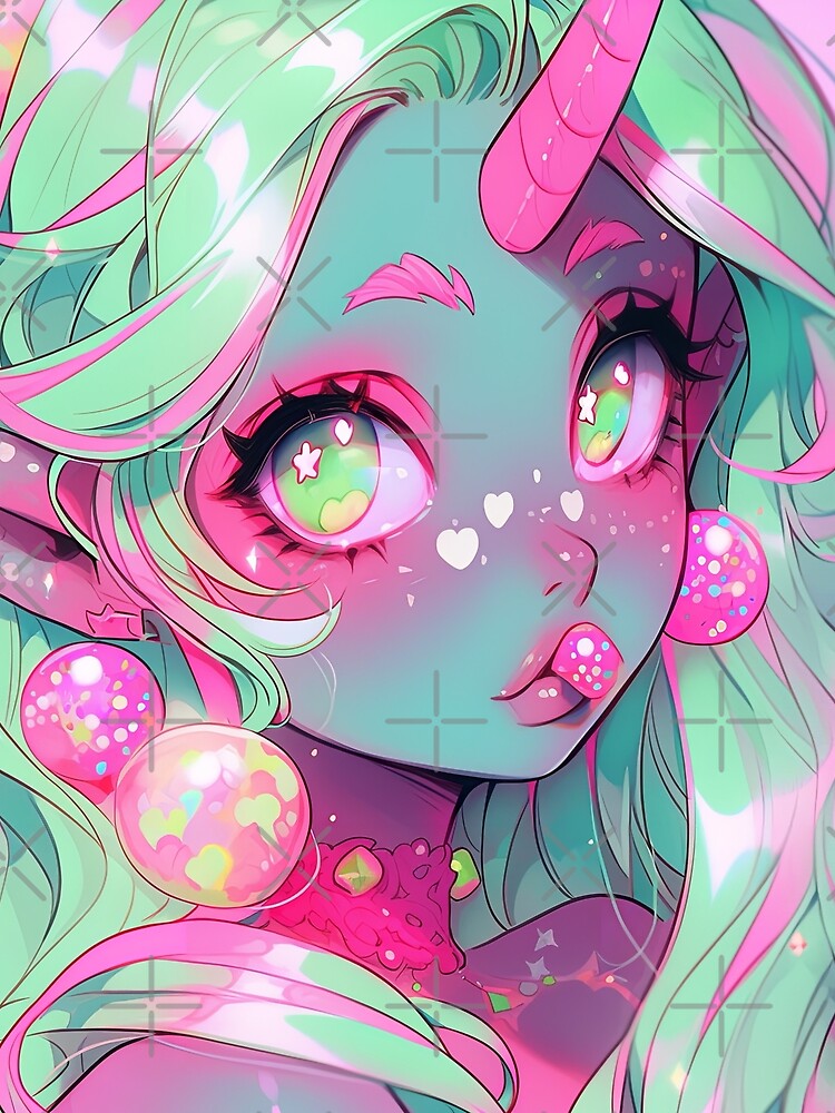 Magical Pastel Bubblegum Fantasy Anime Girl by bubblegoth
