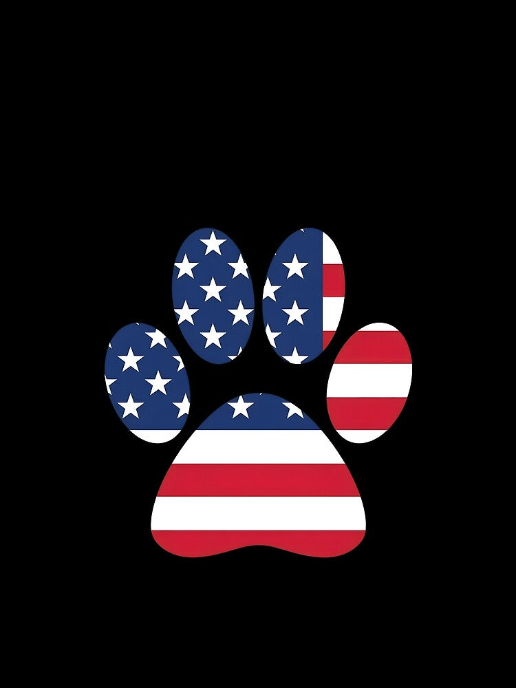 American Flag - Dog Paw by OlyvieArt