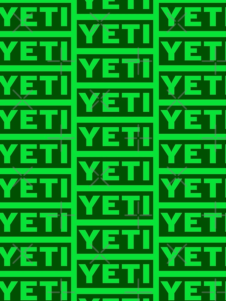 Yeti cool outdoors camping box logo bright neon green by Kludoman