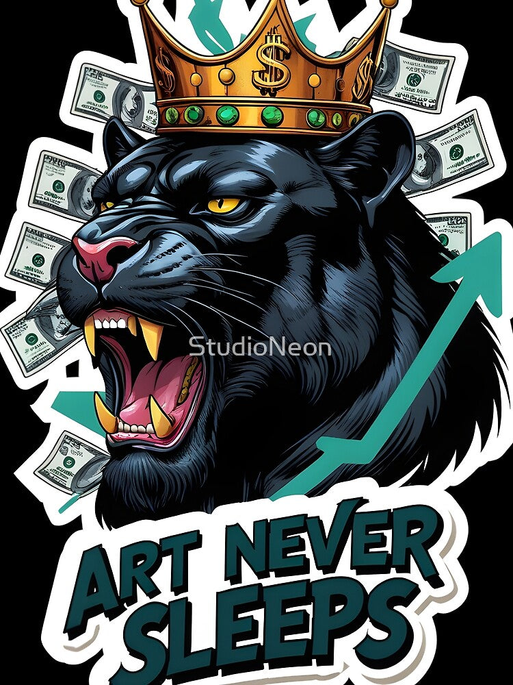 High quality t-shirt with design art never sleeps by StudioNeon