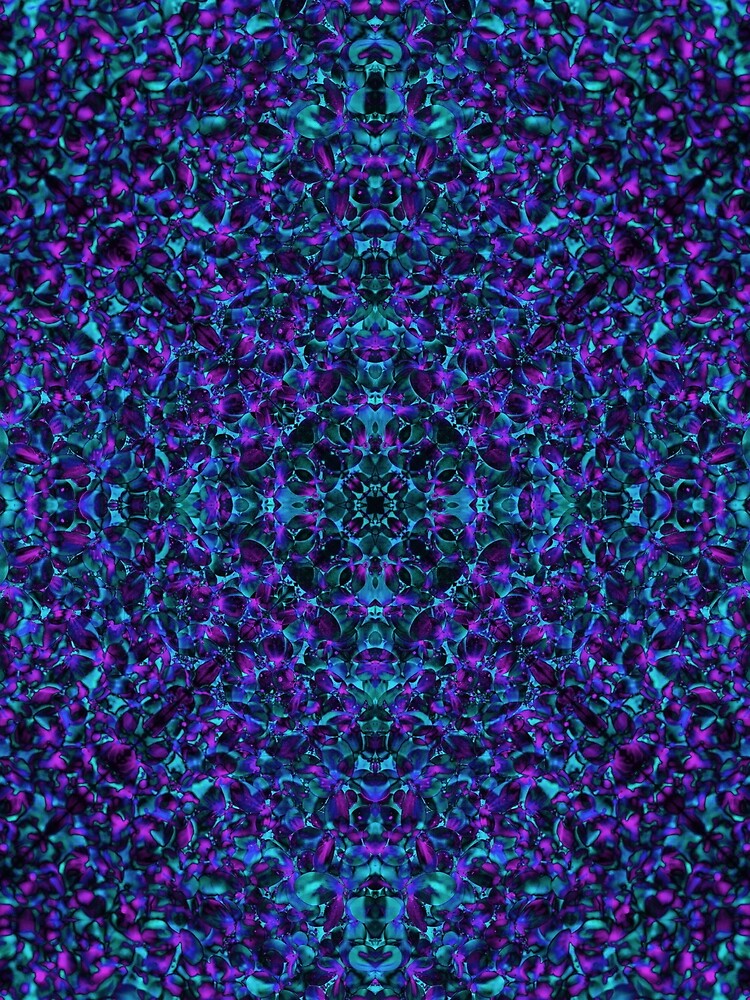 Ornamental carpet in blue-purple by Psilographics