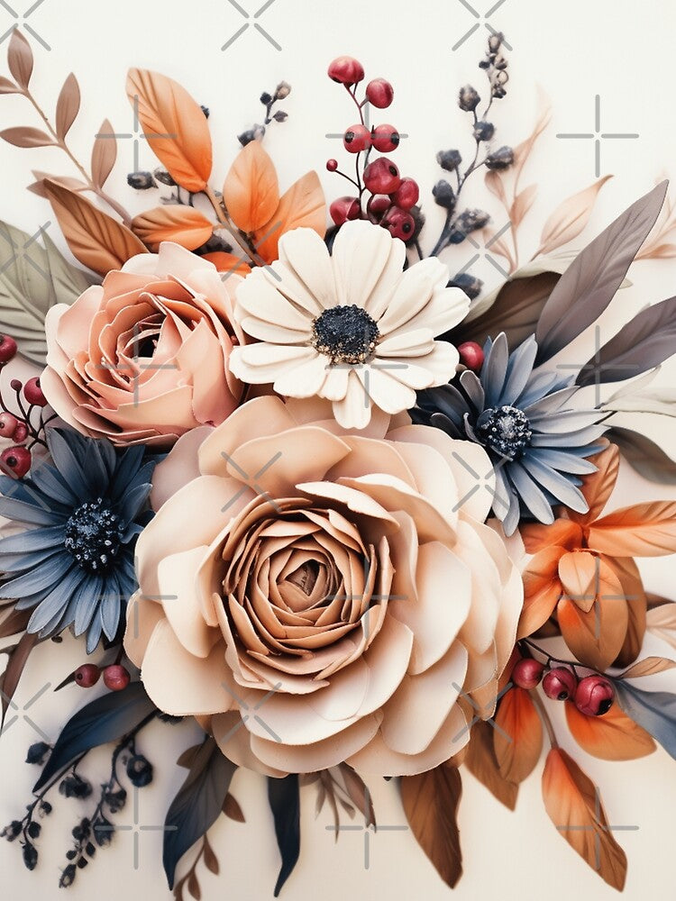 Watercolor Boho Flowers Design by StudioRedKoala