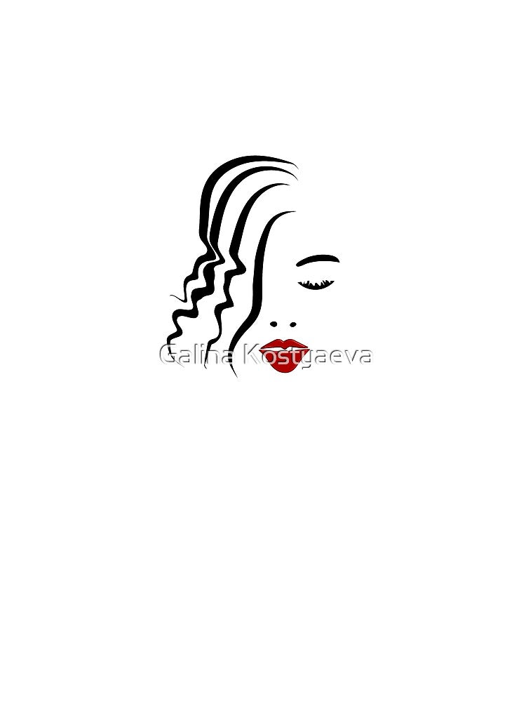 Image of a woman for T-shirts for men and women. by Galina Kostyaeva