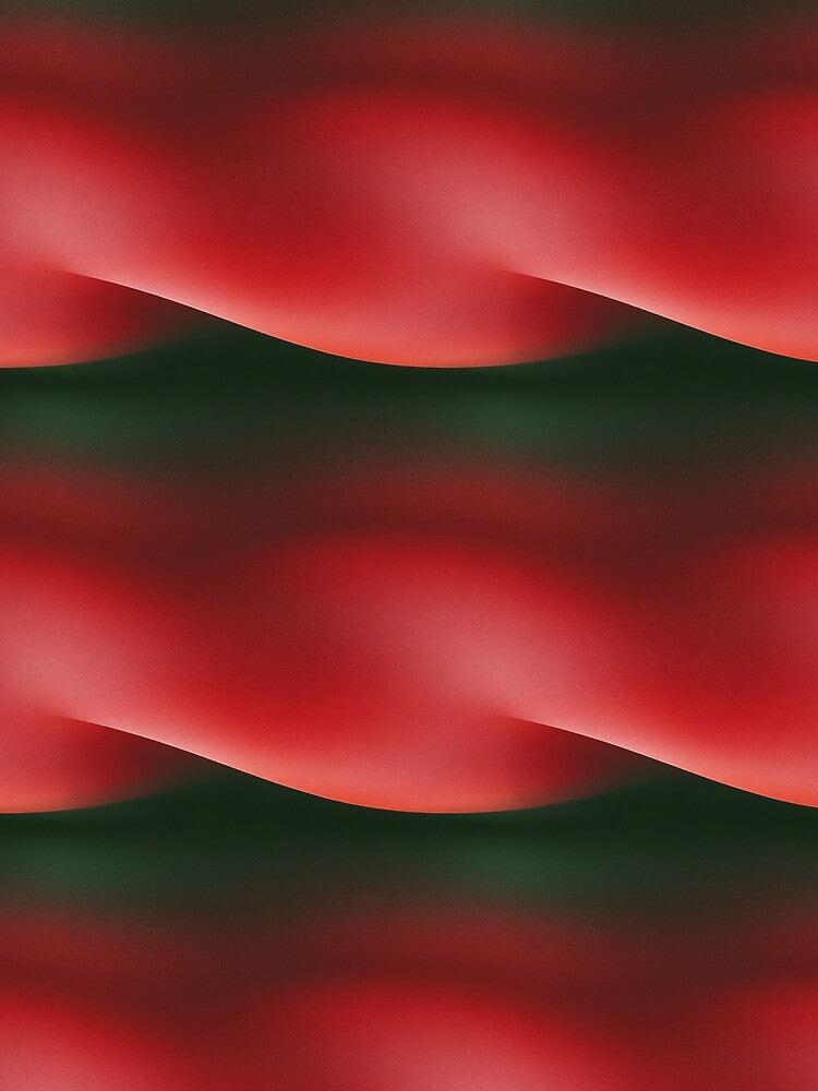 Swirling Red and Green Ribbons, Christmas Pattern by patternicco