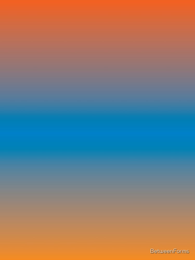Retro Orange Blue and Brown Ombre Gradient by BetweenForms