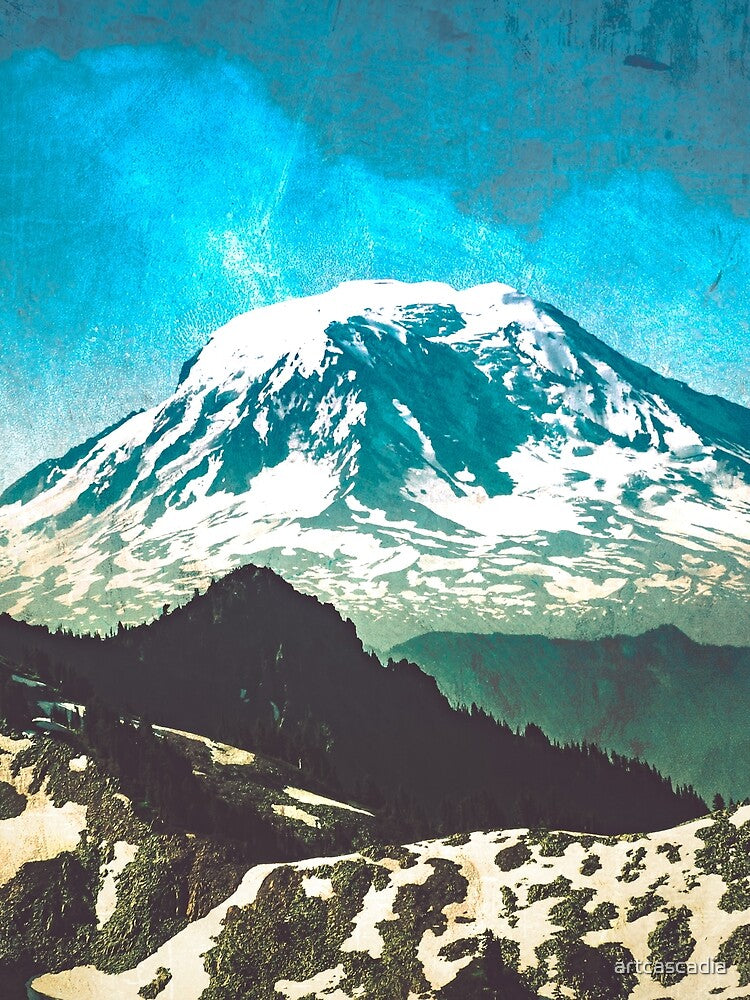 Mt. Adams from Mt. Rainier by artcascadia