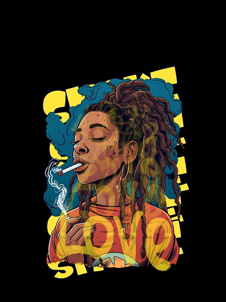 Black Woman Smoking Love by madeinexception