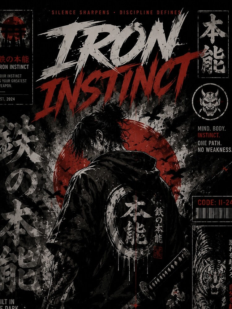 Iron Instinct – Samurai Streetwear Graphic by UrbanSwagFlow