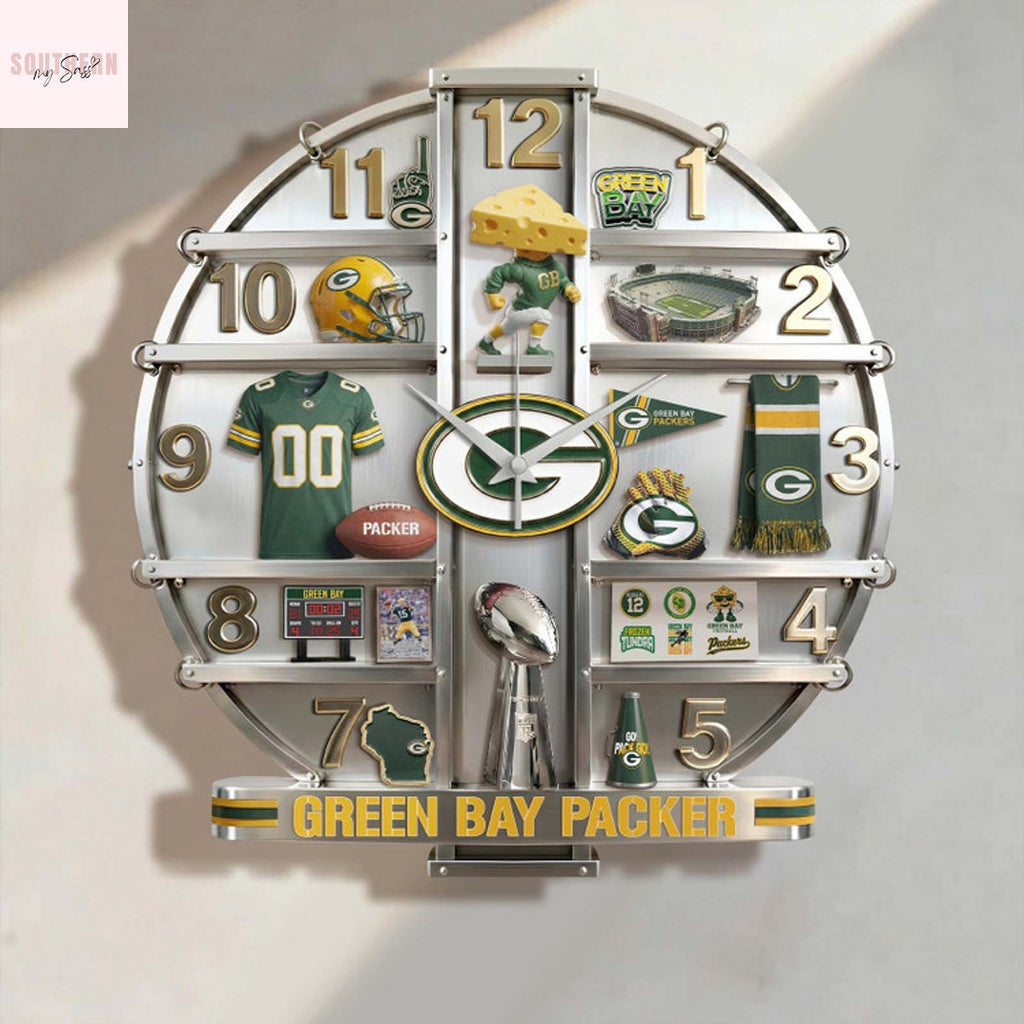 Green Bay Packers Home Decorative 3D Wall Clock