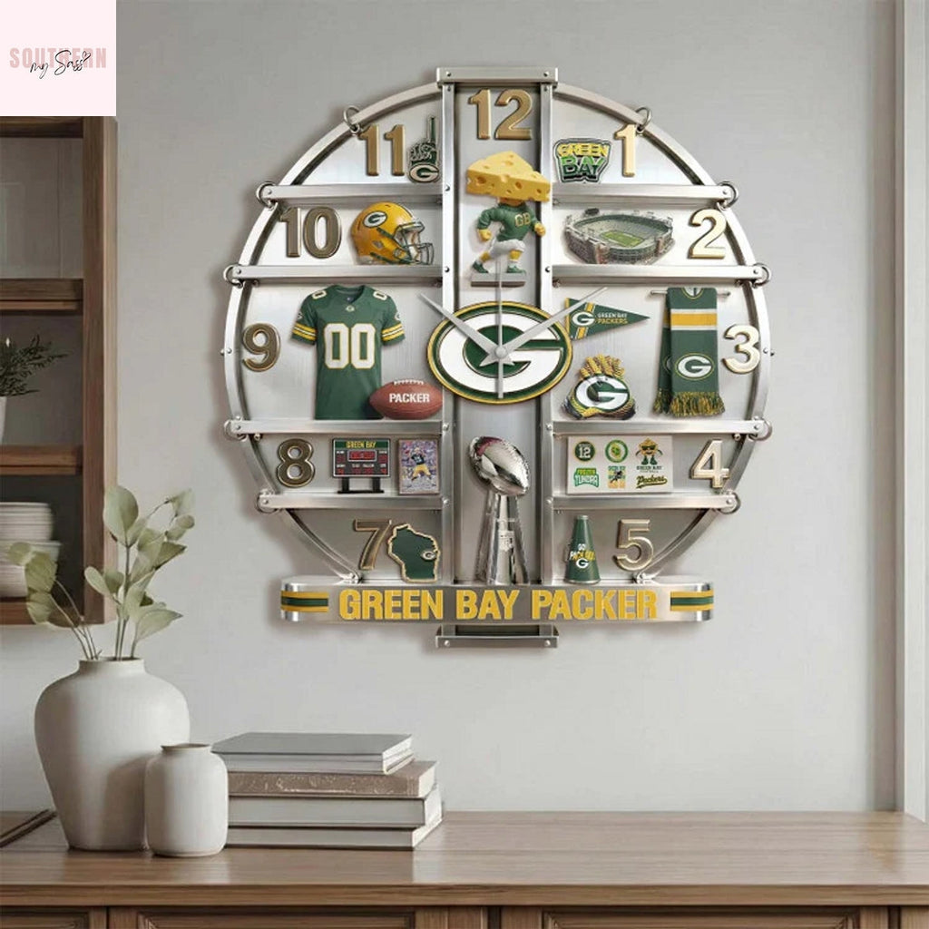 Green Bay Packers Home Decorative 3D Wall Clock