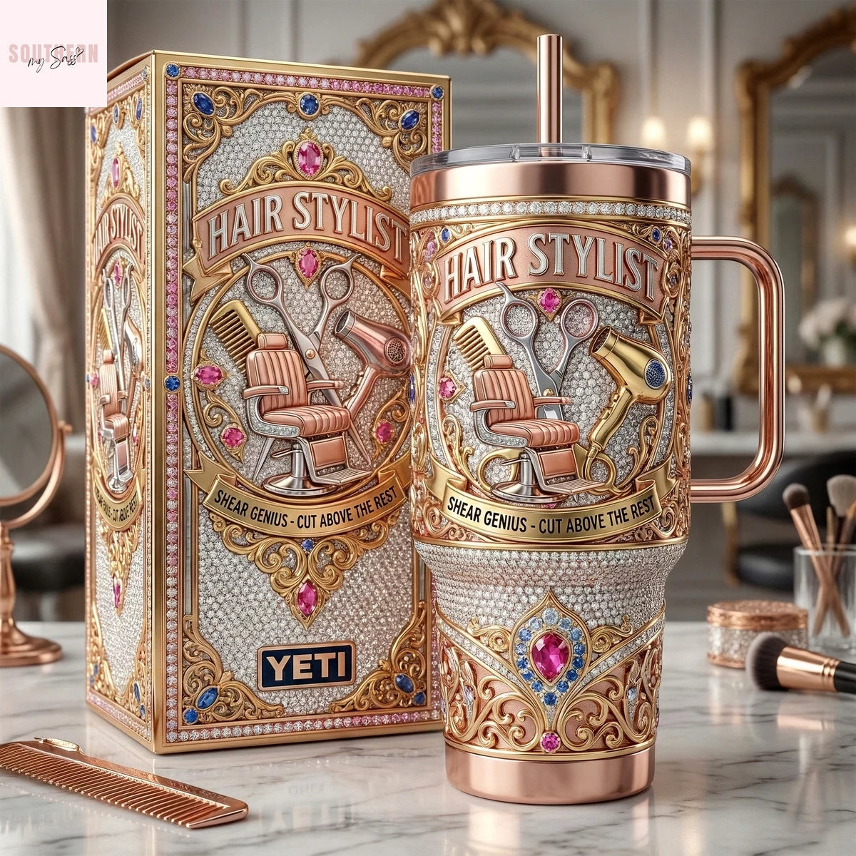 Hair Stylist Shear Genius – Cut Above The Rest Tumbler