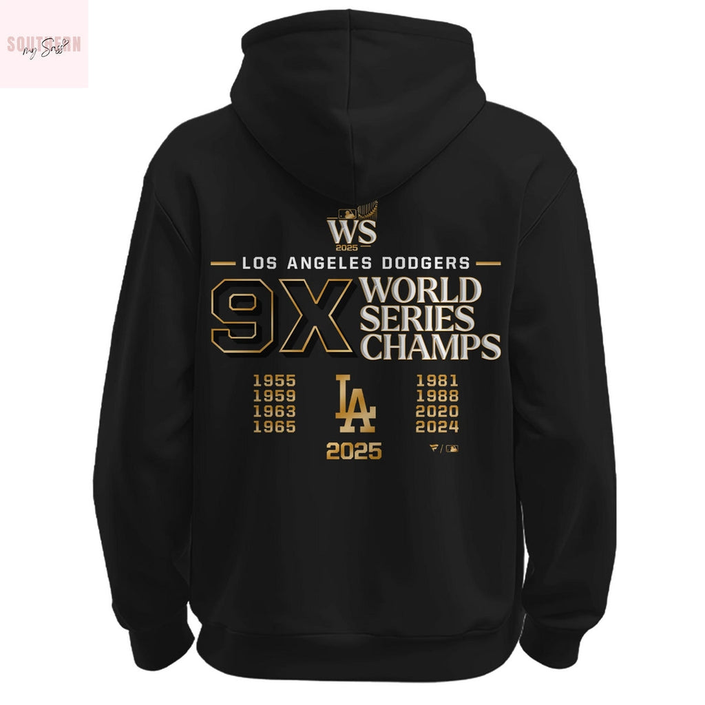 Los Angeles Dodgers 2025 9X World Series Champions Hoodie