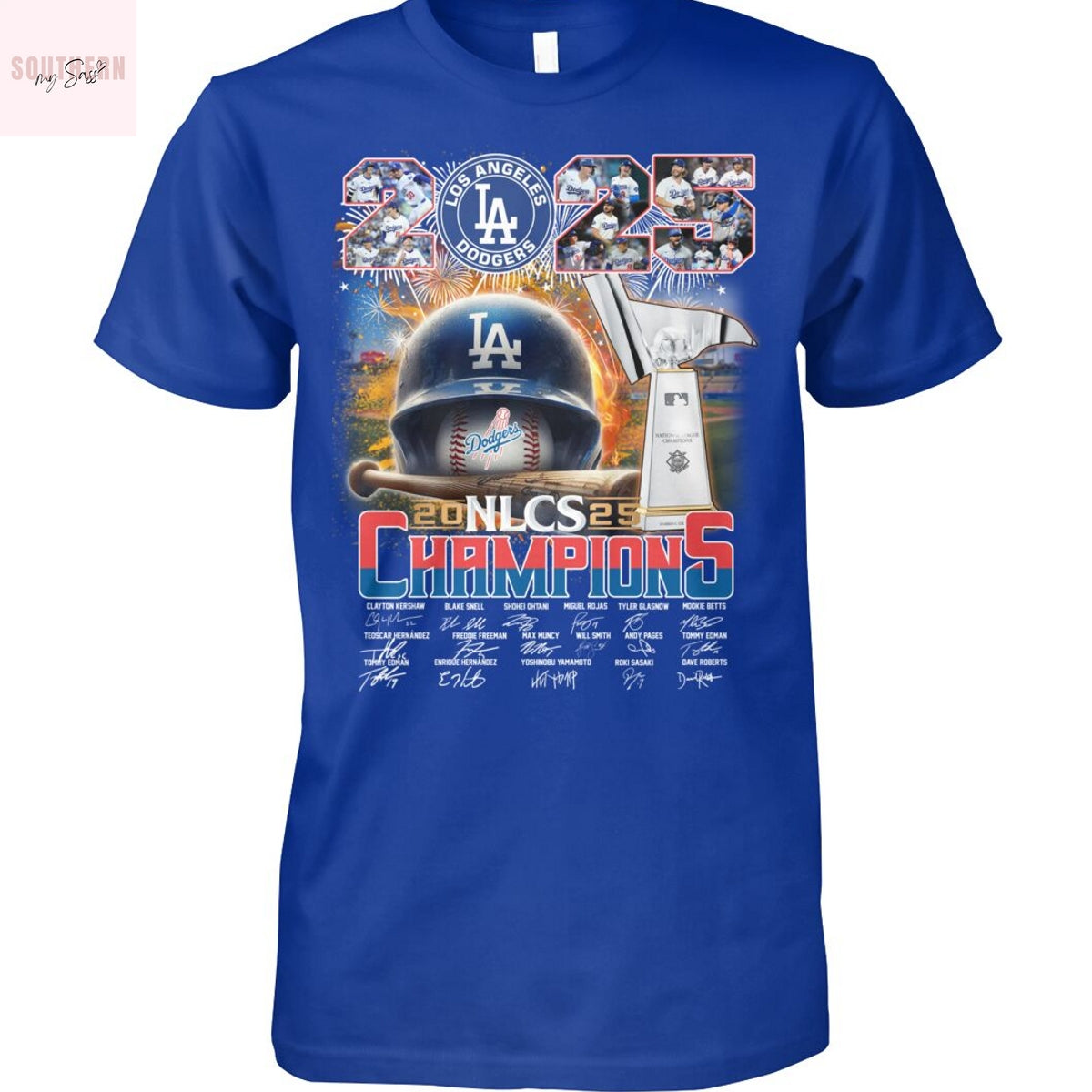 Los Angeles Dodgers NLCS 2025 Signature Unisex T-Shirt
