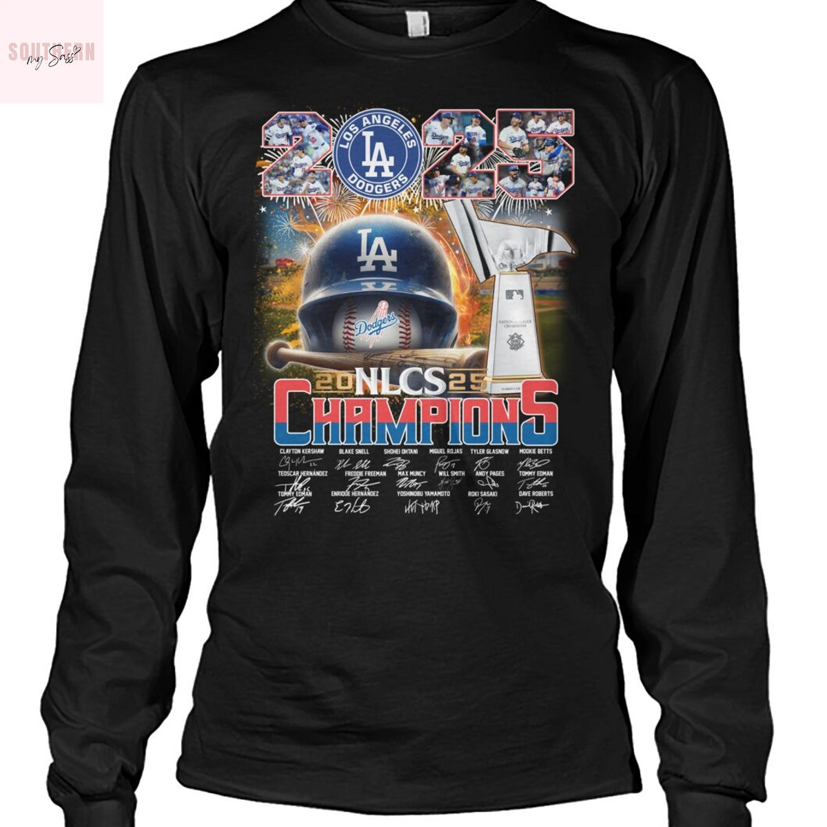 Los Angeles Dodgers NLCS 2025 Signature Unisex T-Shirt
