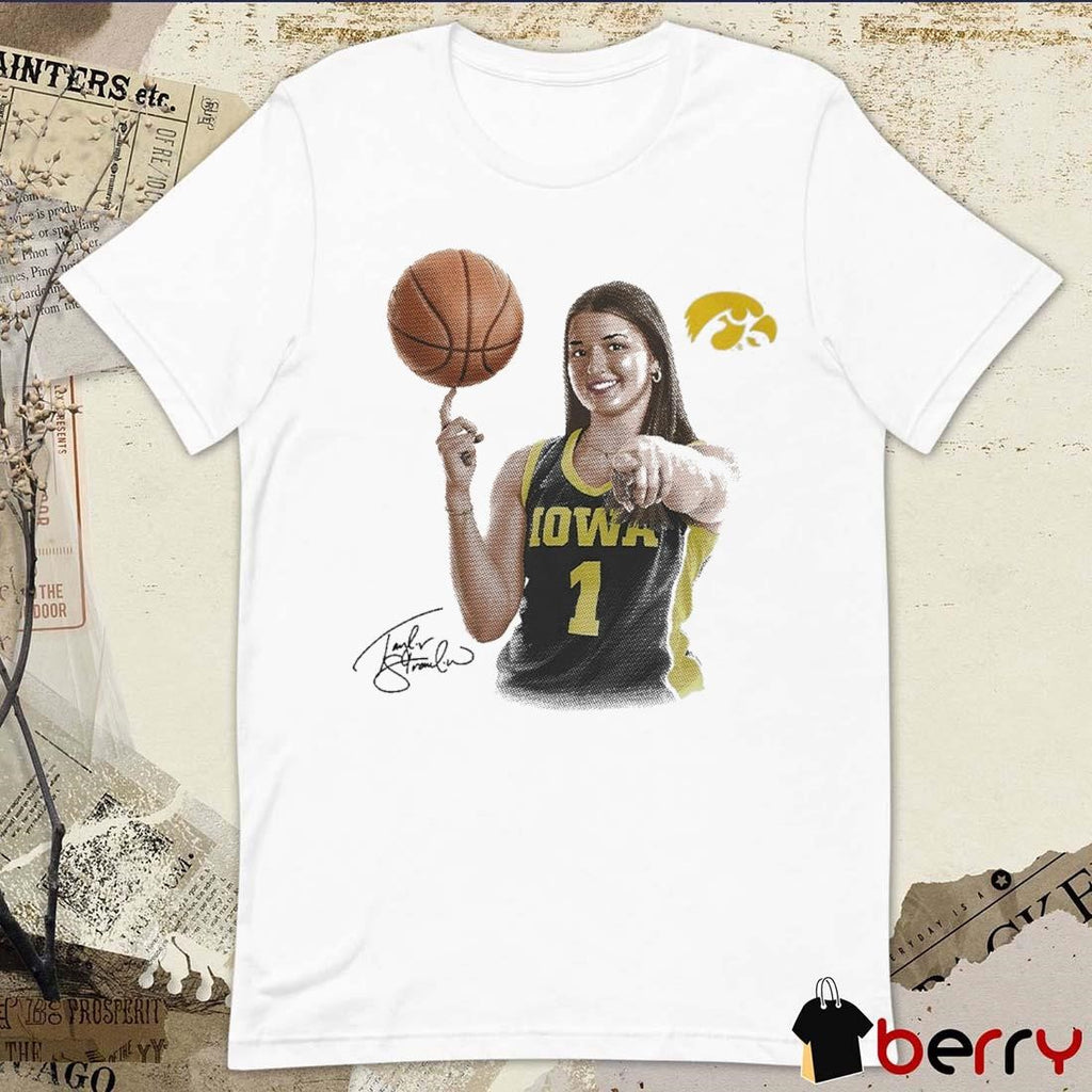 Taylor Stremlow Iowa Basketball Portrait Signature t-shirt