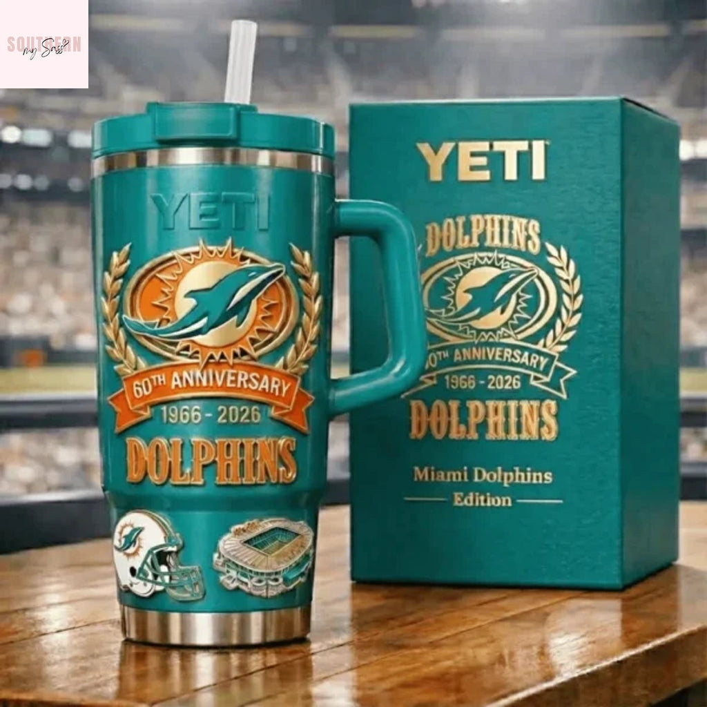 Miami Dolphins 60th Anniversary Tumbler