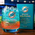 Miami Dolphins 60th Anniversary Whiskey Glass