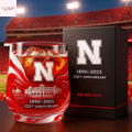 Nebraska Cornhuskers 135th Anniversary Whiskey Glass